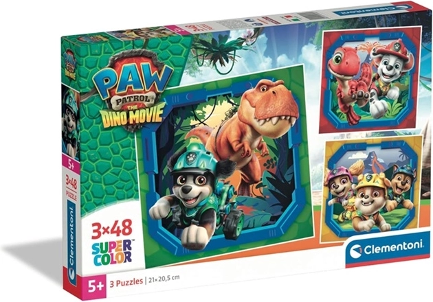 Clementoni puzzle Paw Patrol dino movie 3×48 darab (négyzet)