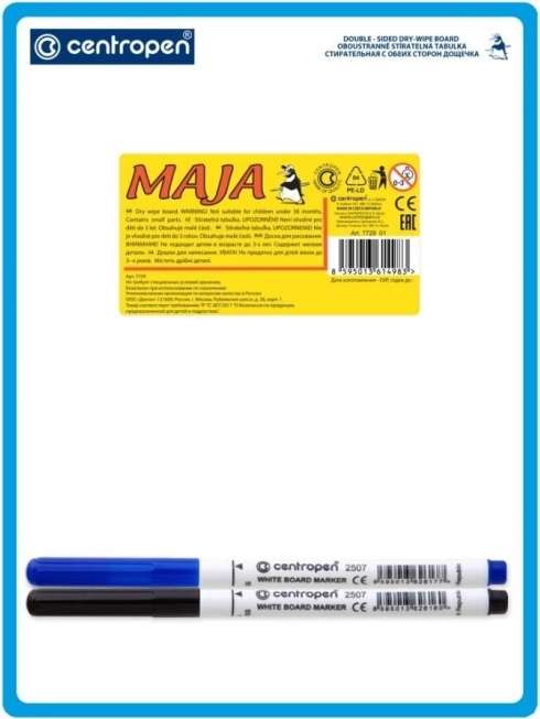 Centropen Törölhető tábla A5 kétoldalas 2 filccel