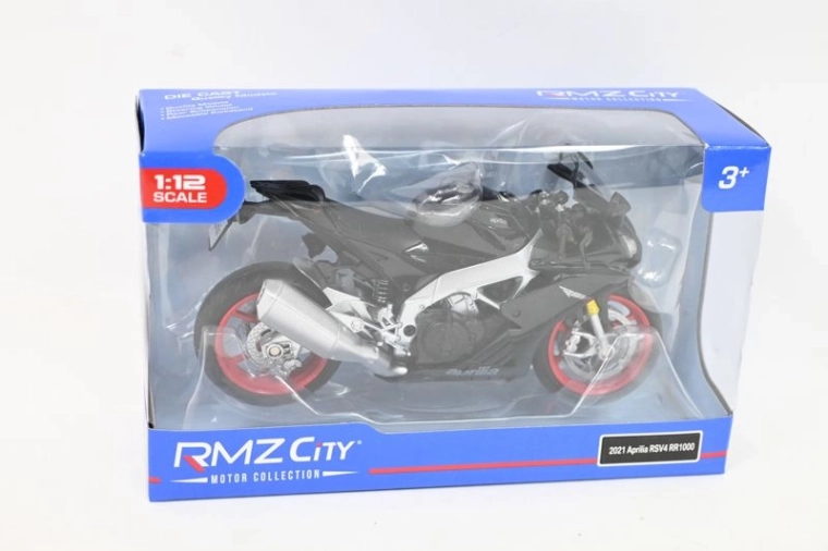 RMZ Hobby Aprilia RSV4 1:12 motorkerékpár modell – fekete