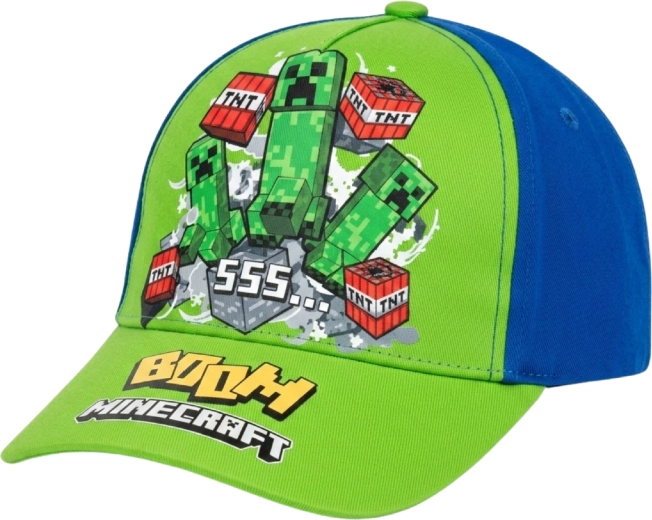 Minecraft Creeper zöld-kék gyerek baseballsapka