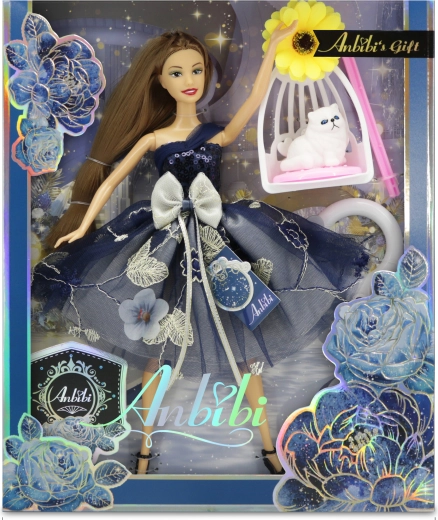Anbibi virágos baba Anetka 28 cm