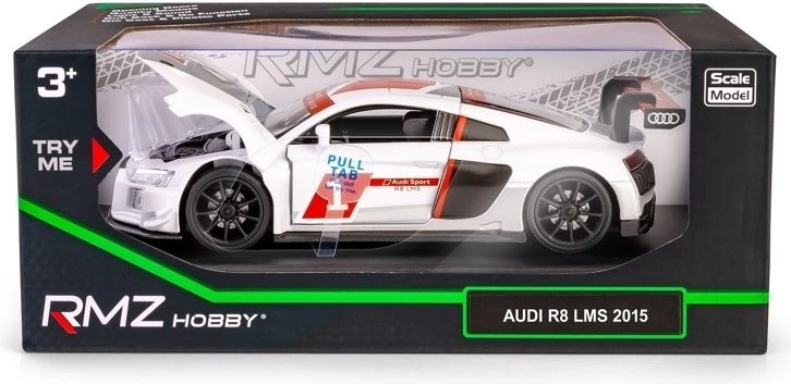RMZ Hobby Audi R8 2015 fehér modell 1:32