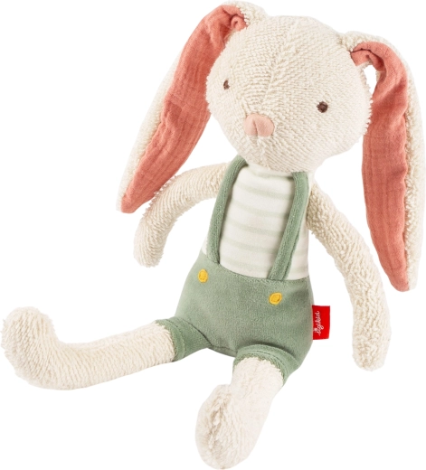 Sigikid első plüss nyuszi zöld kockás nadrágban 34 cm