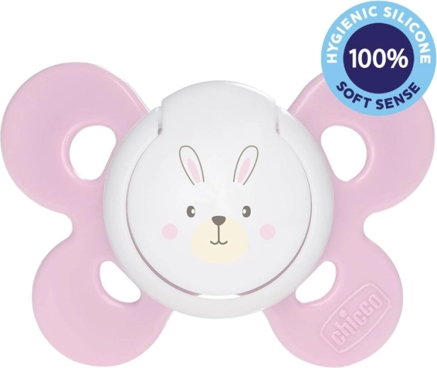 Chicco Physio Comfort szilikon cumi 2–6 hó, lány – nyuszi