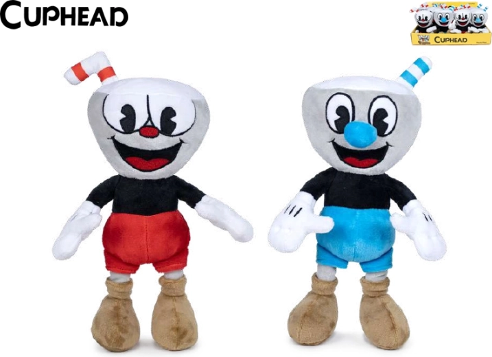 CUPHEAD és MUGMAN plüss figurák 25 cm