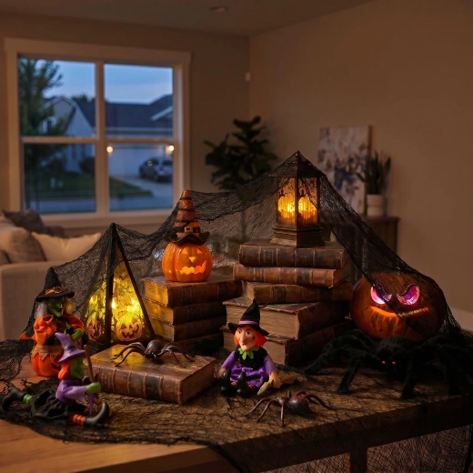 Halloween-i fekete textilfüggöny
