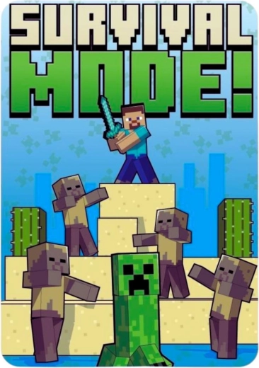 Minecraft flíz takaró 100 × 140 cm - 1 db