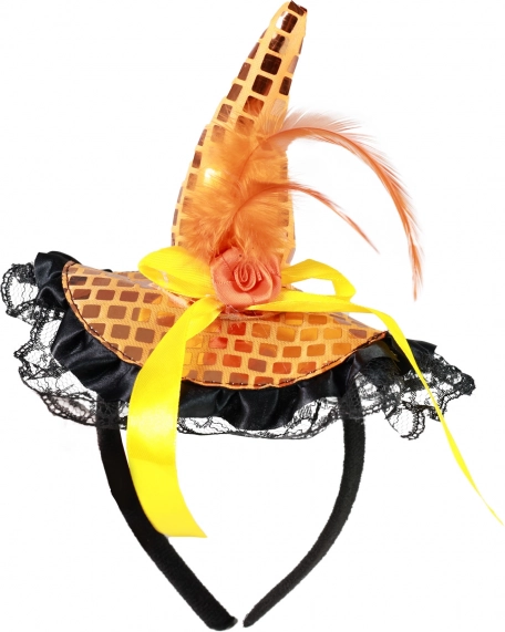 Fejpánt mini boszorkánysapkával