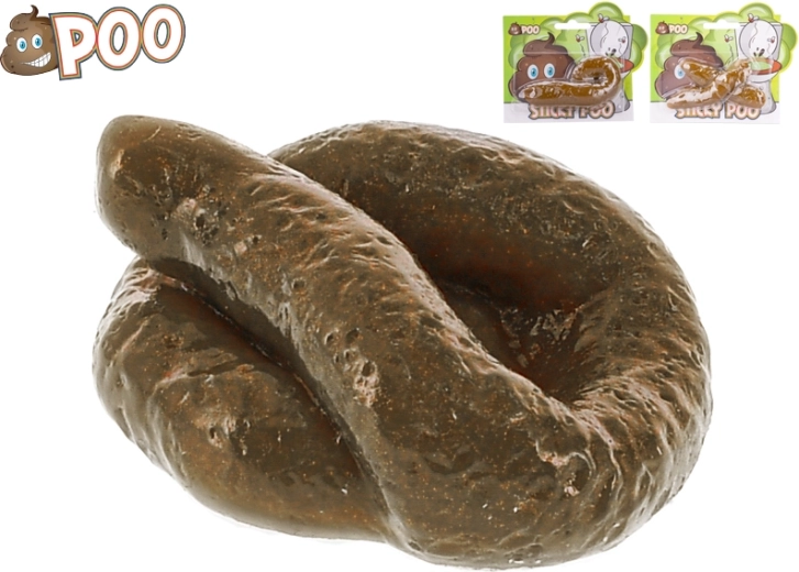 Ragadós mű kaki 7–10 cm – valósághű tréfajáték