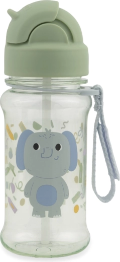Skip Hop itatópalack felhajtható szívókával 355 ml Zoo Besties – elefánt