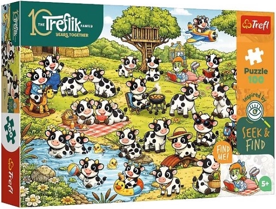 Trefl puzzle Seek and Find – A tehénkék világa 100 darabos