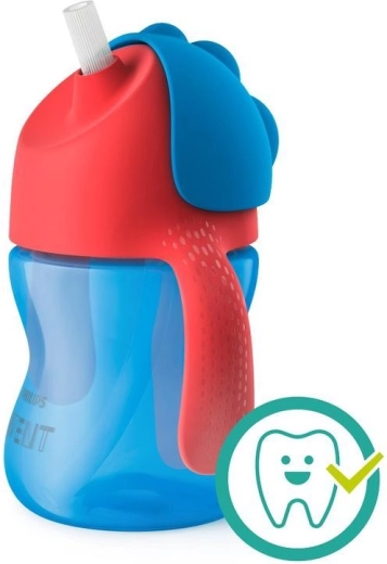 Philips Avent szívószálas pohár, 200 ml, fiúknak