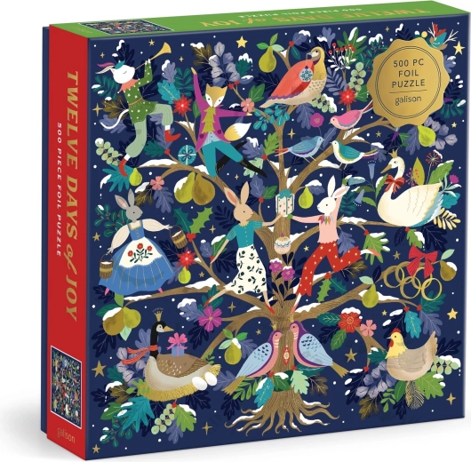 GALISON fémes négyzet alakú puzzle 12 nap öröme 500 darabos