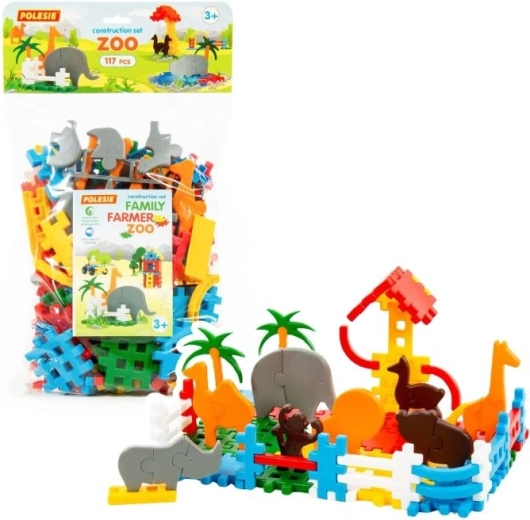 Blok Zoo építőkészlet – 117 darab