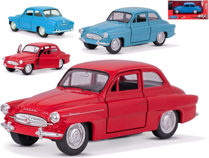 Fém autómodell Škoda Octavia Welly 1:32 nyitható ajtókkal