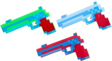 Pixeles gyerekpisztoly fénnyel és hanggal
