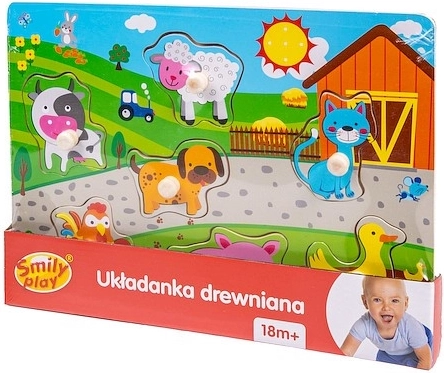 Fa puzzle – Tanyasi állatokkal
