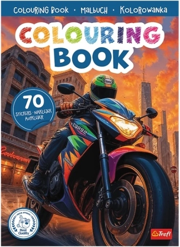 Motorkák kifestő matricalapokkal (lengyel)