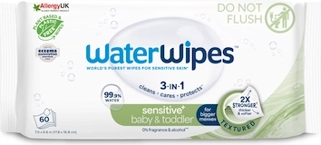 WATERWIPES Baby & Toddler 3 az 1-ben nedves törlőkendő, 60 db