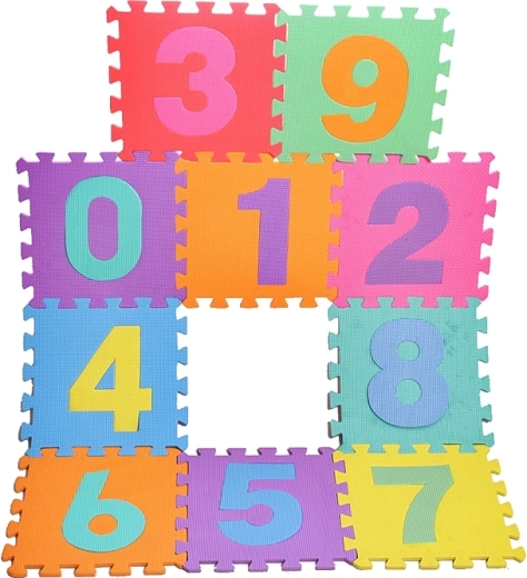 Habpadlópuzzle számokkal, 10 db, 29 × 29 cm