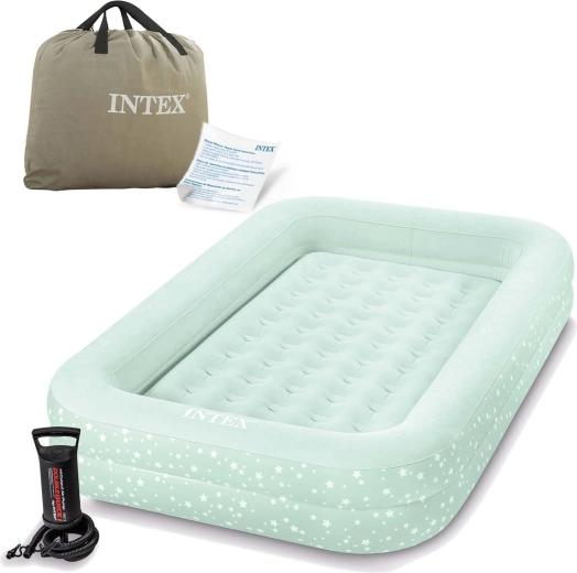 INTEX felfújható gyerek utazóágy 168 × 107 × 25 cm pumpával