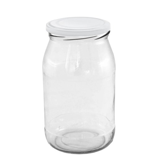 900 ml-es befőttesüveg készlet, 82 mm-es, zománccal bevont tetőkkel, 8 db