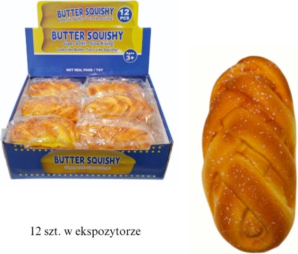 Stresszoldó nyomkodható squishy – kalács - 1 db