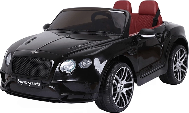 Elektromos BENTLEY Supersport kisautó, fekete, 2×6 V 7 Ah, kétmotoros