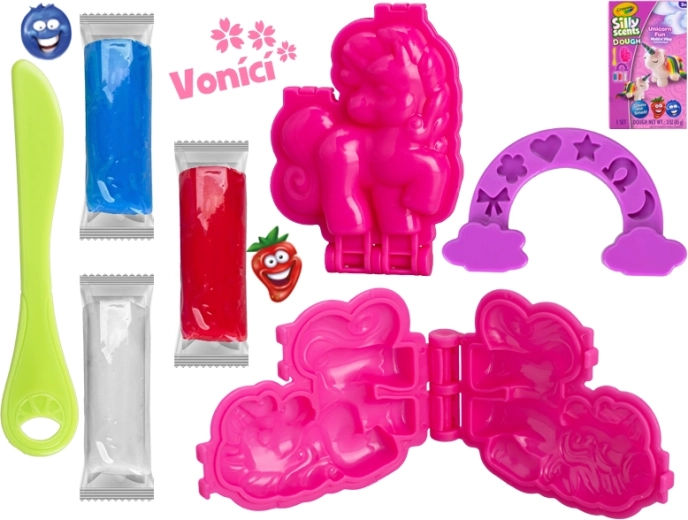 Crayola illatos gyurmakészlet egyszarvúval, 3×28 g