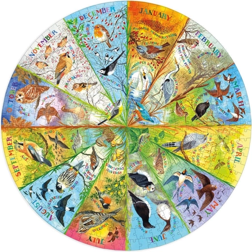 Gibsons kerek puzzle RSPB: Az év madarai (500 darabos)