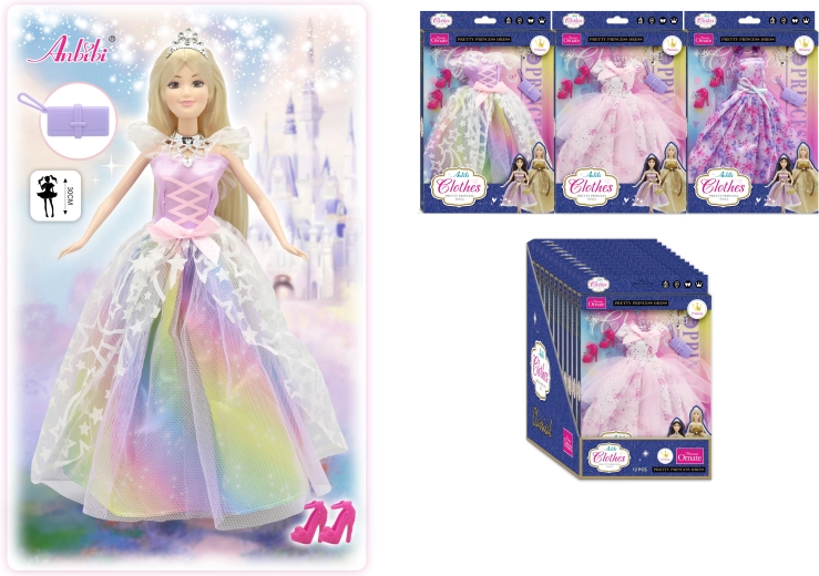 Klasszikus hercegnőruhák 30 cm-es babákhoz SPARKYS (többféle változat)