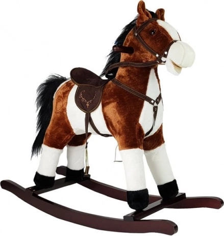 Sötétbarna hintaló hangokkal és mozgásokkal