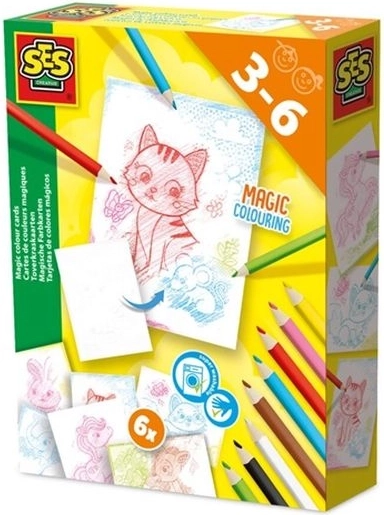 SES Creative Magic Colouring varázslatos színező kártyák színes ceruzákkal