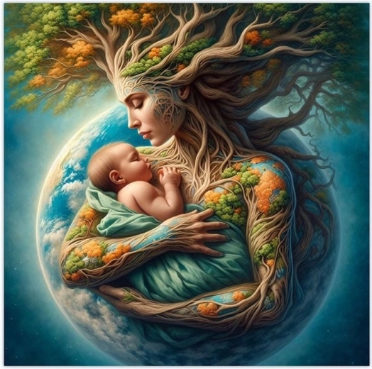 Gyémántfestés – anya gyermekkel 30 × 40 cm