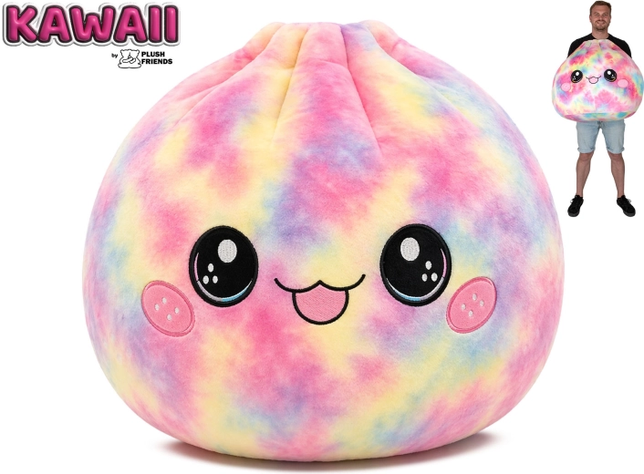 Szivárványos plüss Bao gombóc párna 60 cm – Plush Friends