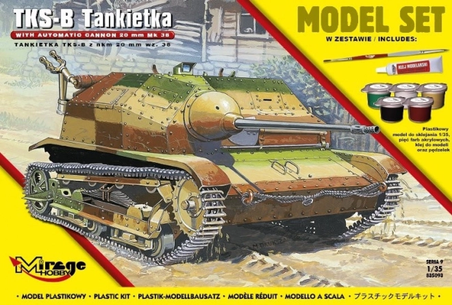 Tks-b lengyel tanketta nkm 20 mm wz. 38 ágyúval makett 1:35