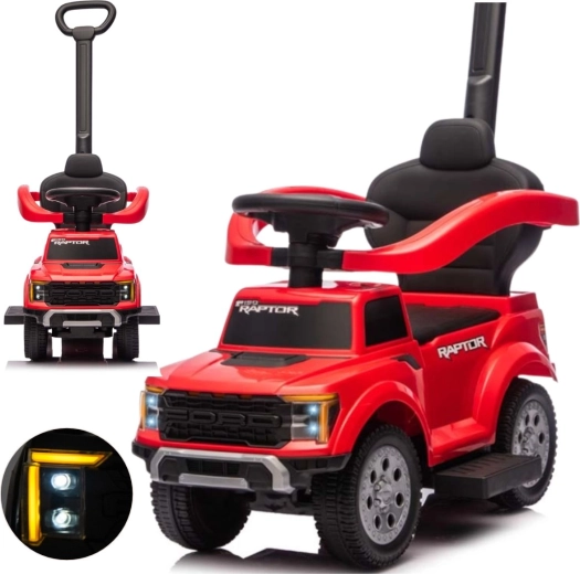 Milly Mally Ford F-150 3 az 1-ben gyermek tologatós járgány vezetőkarral, piros
