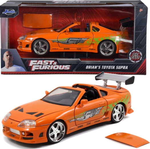 Toyota Supra Fast & Furious fém modell 19 cm