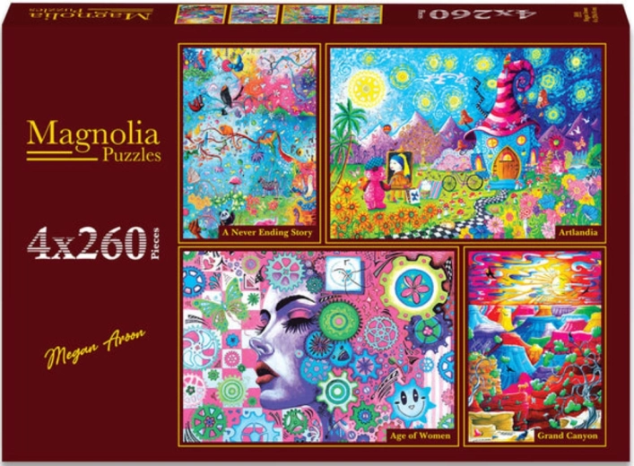 Magnolia puzzle Végtelen történet – Művészvilág, A nők ereje és Grand Canyon (4×260 darab)