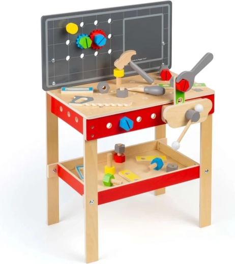 Bigjigs Toys gyermek fa munkapad szerszámokkal