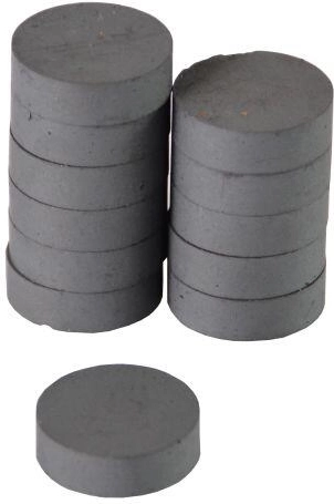 16 mm-es fekete mágnesek, 12 db-os készlet