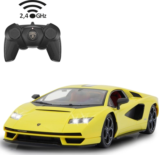 RC Lamborghini Countach LPI 800-4 autó 1:16 méretarányban, sárga