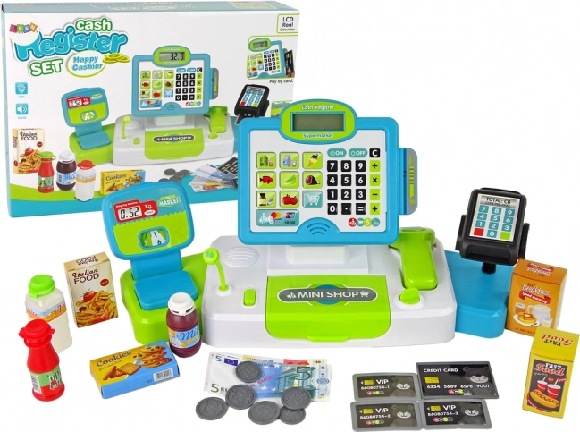 Gyermek pénztárgép mérleggel és terminállal