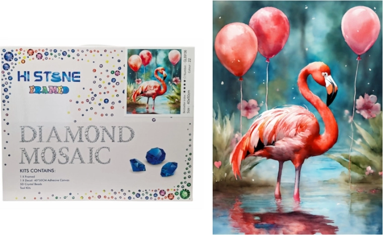 Gyémánt mozaik – flamingó