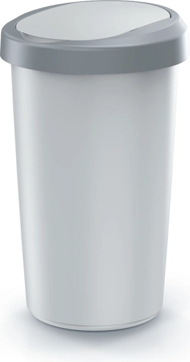Billenő fedelű szemetes 50 l, hamuszürke