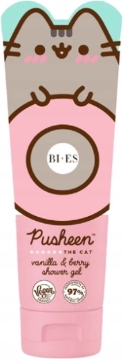 Pusheen The Cat 2 az 1-ben tusfürdő és sampon vanília és erdei gyümölcs illattal 240 ml