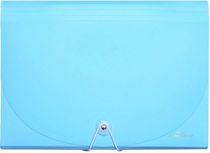 Gumis A4 iratrendező, 7 rekesz, pasztellkék