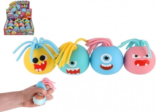 Antistressz labda arccal – bojtokkal, vegyes színek