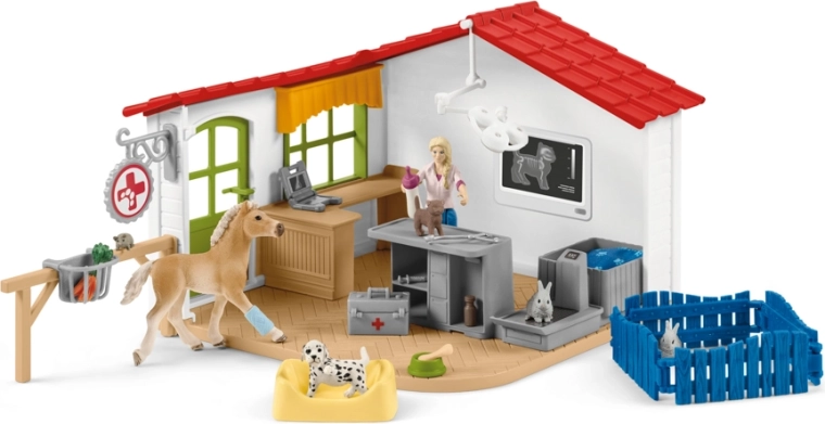 Schleich állatorvosi rendelő háziállatoknak