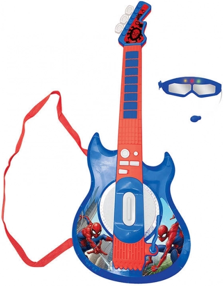 Gyerek elektronikus gitár szemüveggel és mikrofonnal SPIDER‑MAN